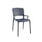 Cosco Outdoor/Indoor Stacking Resin Chair with Square Back and Arms, Navy, 2PK 87532DBL2E - alternate 4